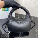 Replica Prada 1BA384 Prada Soft Padded Nappa Leather Mini Bag Black