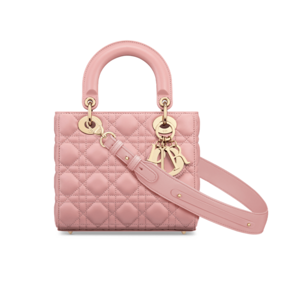 DIOR / SMALL LADY DIOR MY ABCDIOR BAG Antique Pink Cannage Lambskin