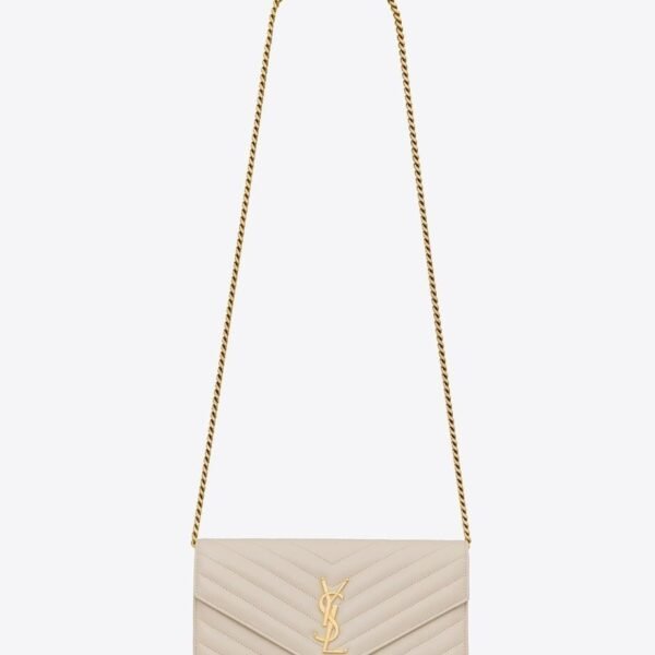 YSL / CASSANDRE MATELASSÉ CHAIN WALLET IN LAMBSKIN 377828AAA449207