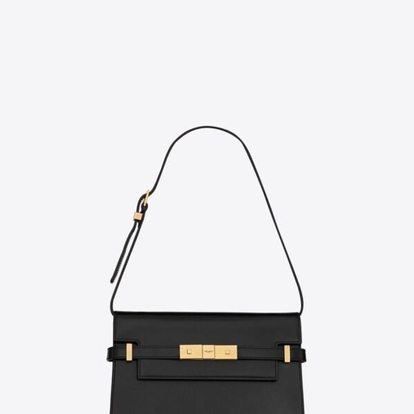 YSL / MANHATTAN SMALL SHOULDER BAG IN BOX SAINT LAURENT LEATHER  6756260SX0W1000