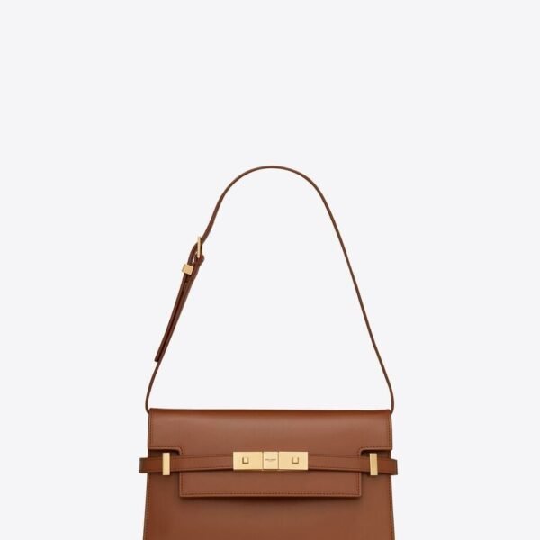 YSL / MANHATTAN SMALL SHOULDER BAG IN BOX SAINT LAURENT LEATHER  6756260SXPW6362