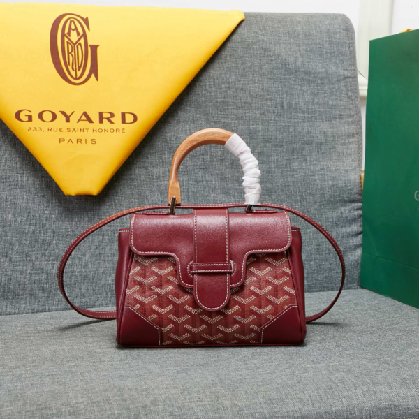 Goyard mini sigon Saddle bag Wine red Size:18*15*20*9cm