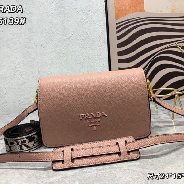 Prada renovate shoulder bag pink 55139 Size:24*15*10.5cm