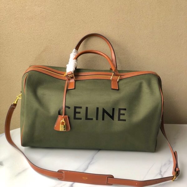 CELINE new travel bag canvas Green 8029 size: 50 * 28* 22.5cm
