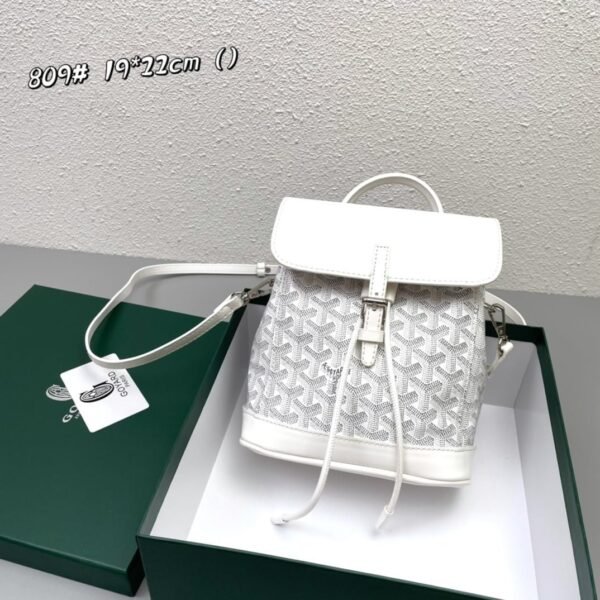 Goyard goyardalpin mini backpack white Size: 8.5*18.5*21.5cm