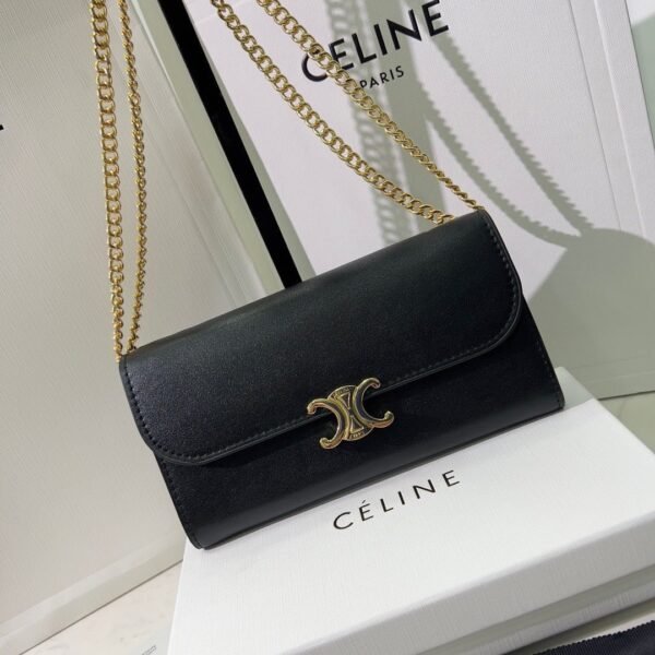 CELINE Chain bag Black 621663 Size:19*10.5*3.5cm