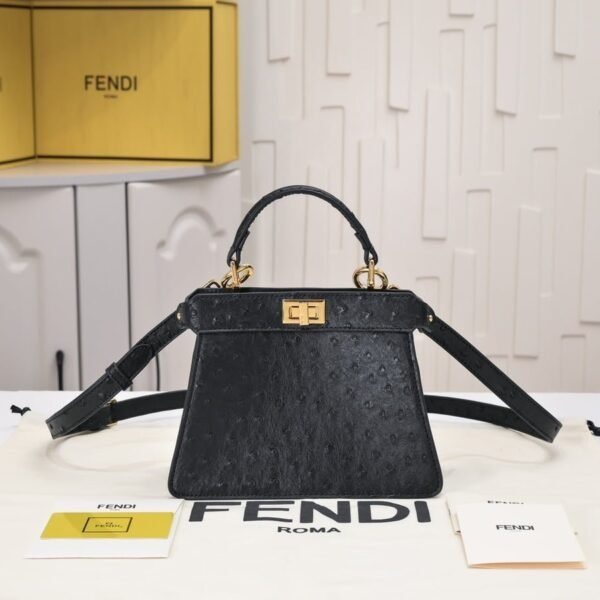 FENDI Peekaboo Black 23ss 335 Size: 20*15cm