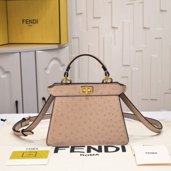 FENDI Peekaboo Grey 23ss 335 Size: 20*15cm