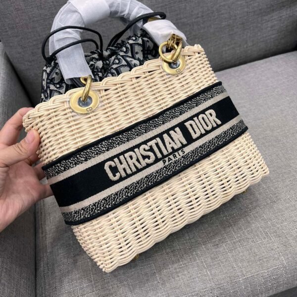 Dior bamboo basket woven Princess Diana