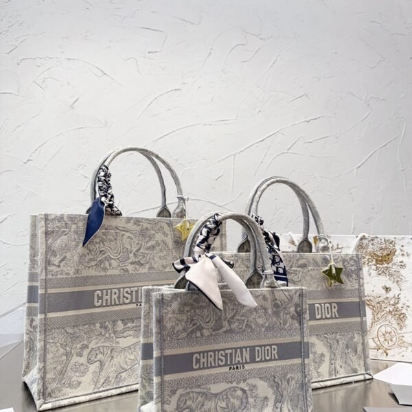 Dior Jacquard pattern Book Tote bag 3 size: 26cm/36cm/42cm