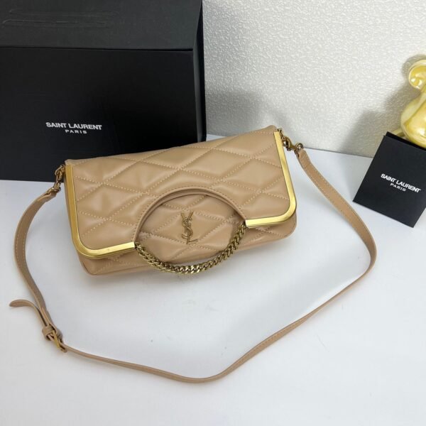 YSL23 New arrival Handbag Crossbody bag apricot 71314 size: 25*20cm
